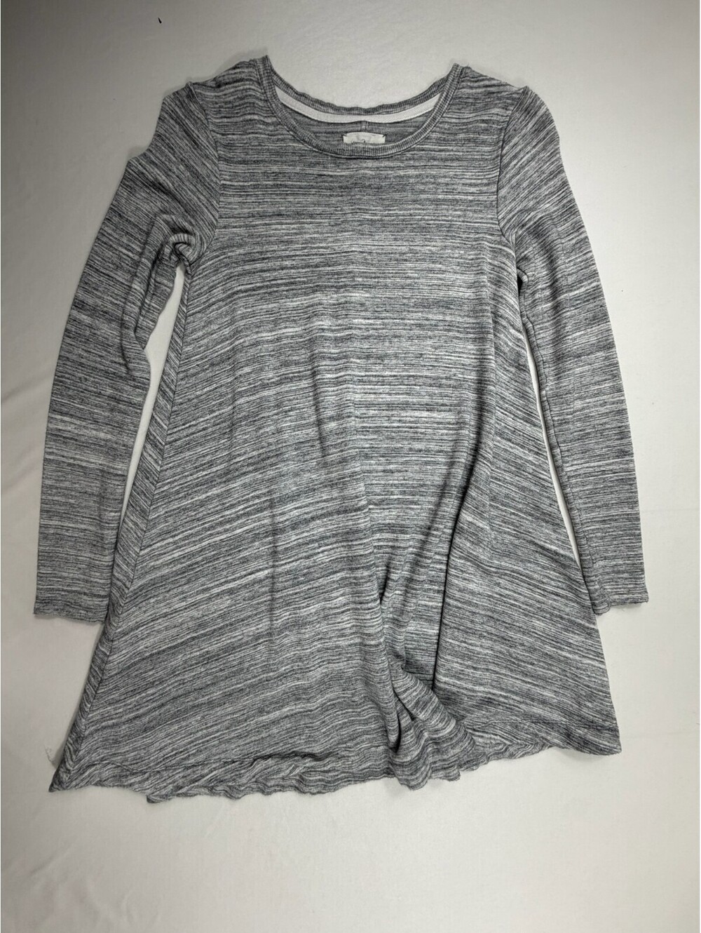 Lou & Grey Women's Gray Striped Long Sleeve Swing Tunic XS